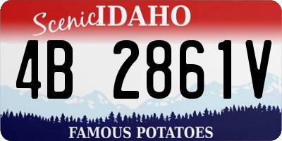 ID license plate 4B2861V