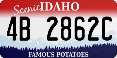 ID license plate 4B2862C