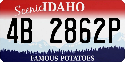 ID license plate 4B2862P