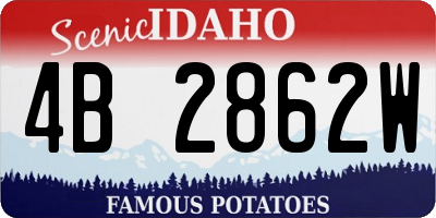ID license plate 4B2862W