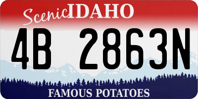 ID license plate 4B2863N