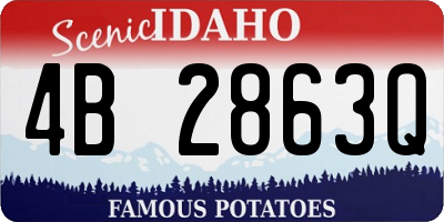 ID license plate 4B2863Q