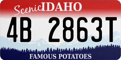 ID license plate 4B2863T