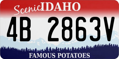 ID license plate 4B2863V