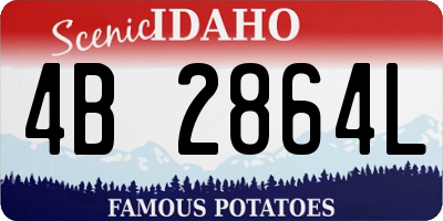 ID license plate 4B2864L