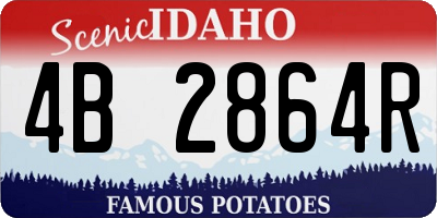 ID license plate 4B2864R