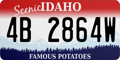 ID license plate 4B2864W