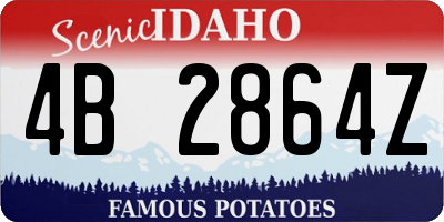 ID license plate 4B2864Z