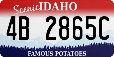 ID license plate 4B2865C