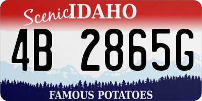 ID license plate 4B2865G