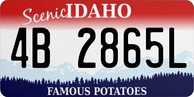 ID license plate 4B2865L