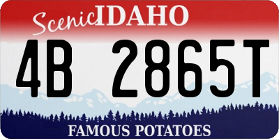 ID license plate 4B2865T