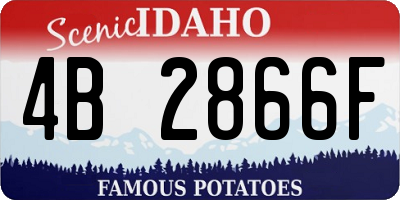 ID license plate 4B2866F