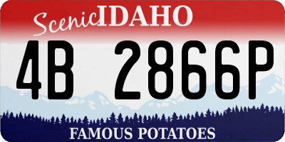 ID license plate 4B2866P