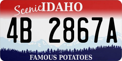 ID license plate 4B2867A