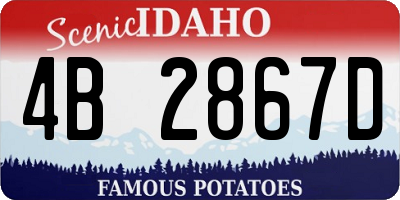 ID license plate 4B2867D