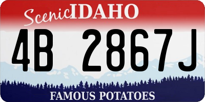 ID license plate 4B2867J