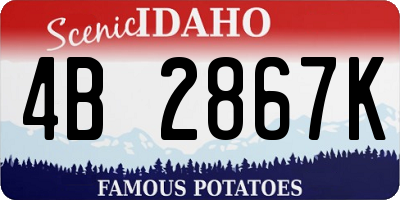 ID license plate 4B2867K