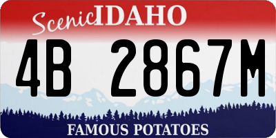ID license plate 4B2867M