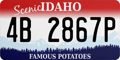 ID license plate 4B2867P