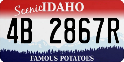 ID license plate 4B2867R