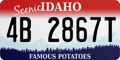 ID license plate 4B2867T