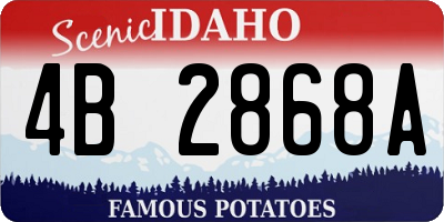 ID license plate 4B2868A