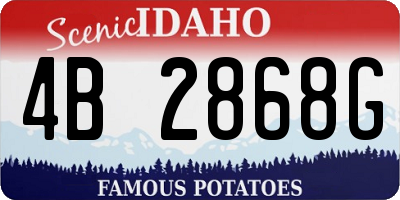 ID license plate 4B2868G