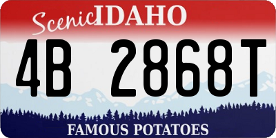ID license plate 4B2868T