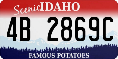 ID license plate 4B2869C