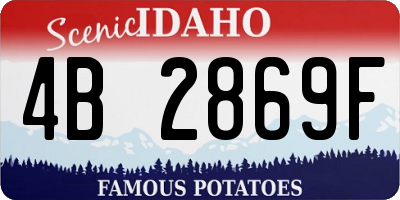 ID license plate 4B2869F