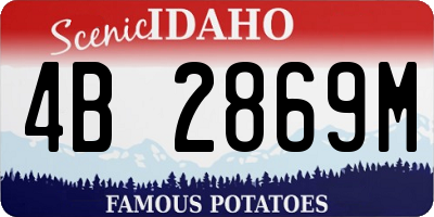 ID license plate 4B2869M