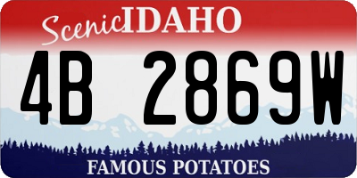 ID license plate 4B2869W