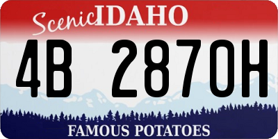 ID license plate 4B2870H