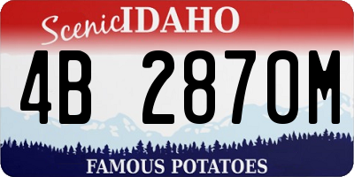 ID license plate 4B2870M