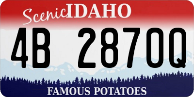 ID license plate 4B2870Q