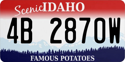 ID license plate 4B2870W