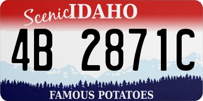 ID license plate 4B2871C