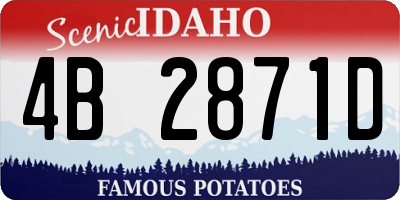 ID license plate 4B2871D