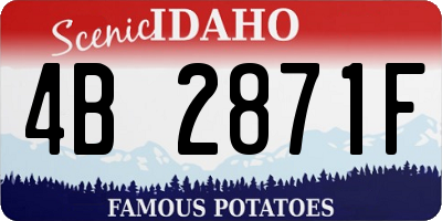 ID license plate 4B2871F