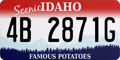 ID license plate 4B2871G