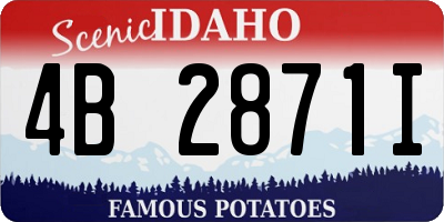 ID license plate 4B2871I