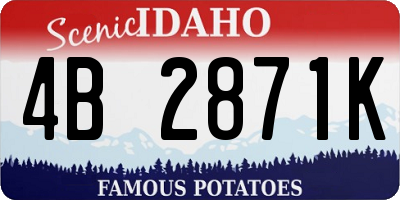 ID license plate 4B2871K