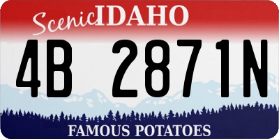 ID license plate 4B2871N