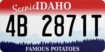 ID license plate 4B2871T