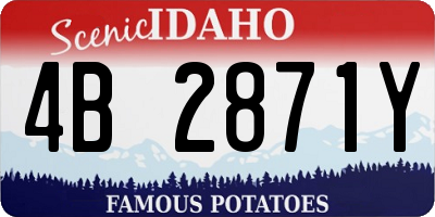 ID license plate 4B2871Y