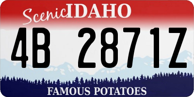 ID license plate 4B2871Z