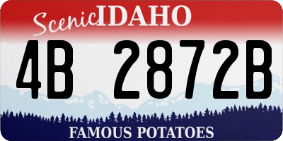 ID license plate 4B2872B