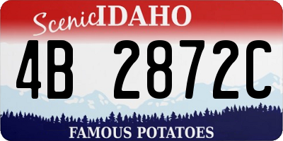 ID license plate 4B2872C