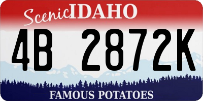 ID license plate 4B2872K
